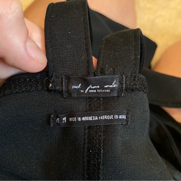 Urban Outfitters Out From Under Plunge Front Button Bodysuit Black Medium - Picture 10 of 14